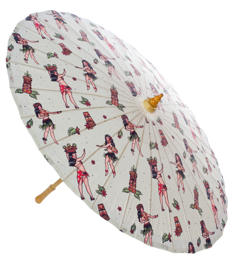 Ombrelle Pin-up Hula Gals