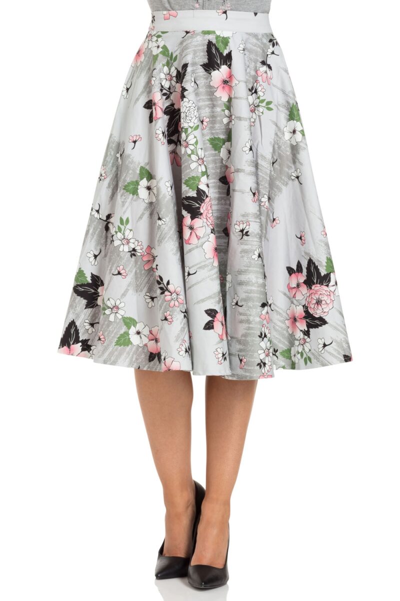 Jupe Florale Grey/Pink - Voodoo Vixen