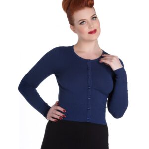 Cardi Paloma Navy Blue - Hell Bunny