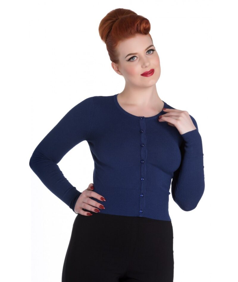 Cardi Paloma Navy Blue - Hell Bunny