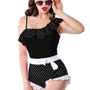 Maillot de bain rétro Noir/blanc