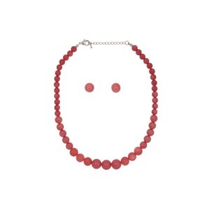 Parure Collier & Boucles Corail