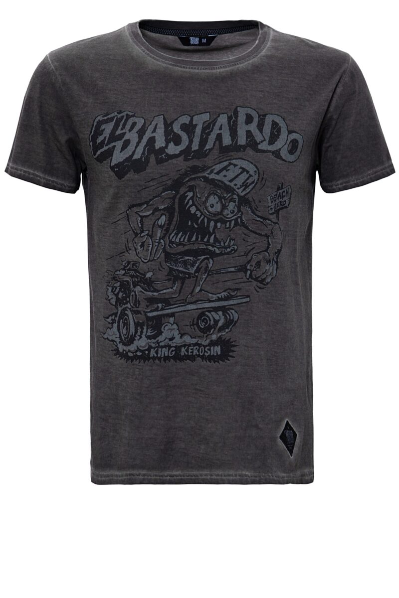 El Bastardo Grey Dirty Wash T-Shirt