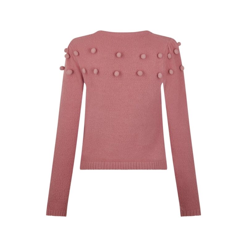 Pull Barbara Pom-Pom Rose - Collectif