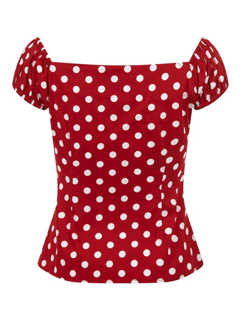 Top Dolores Rouge Pois - Collectif