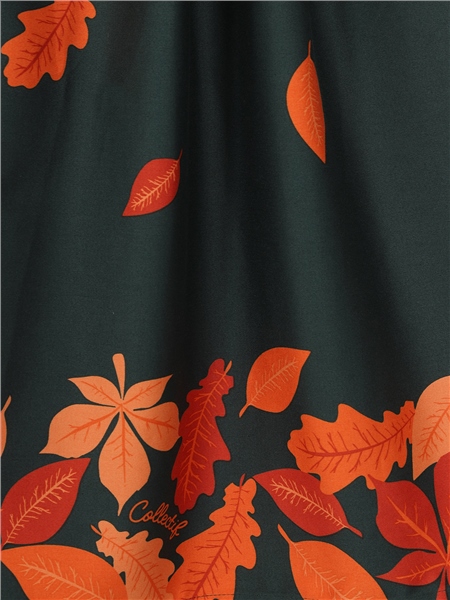 Robe trapèze à bordure feuilles Amber-Léa - Collectif