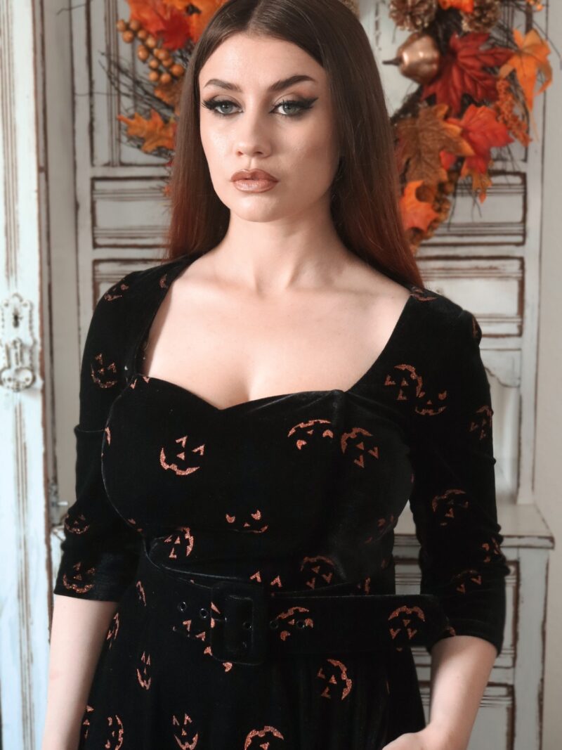 Robe trapèze pailletée Eliana Pumpkin Halloween - Collectif