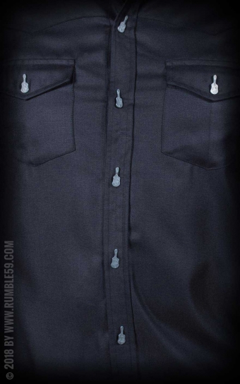 Classic Gentleman's Shirt noir - Rumble 59