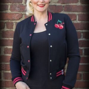 Ladies Sweat College Jacket - Cherry Bomb - Rumble 59