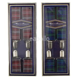 Bretelles pour homme motif tartan