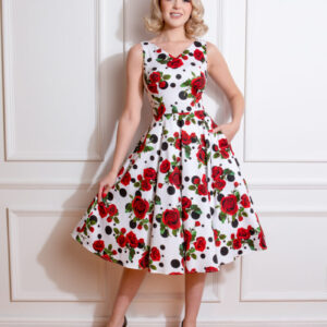 Robe corolle fleurie Colette - Hearts and Roses London
