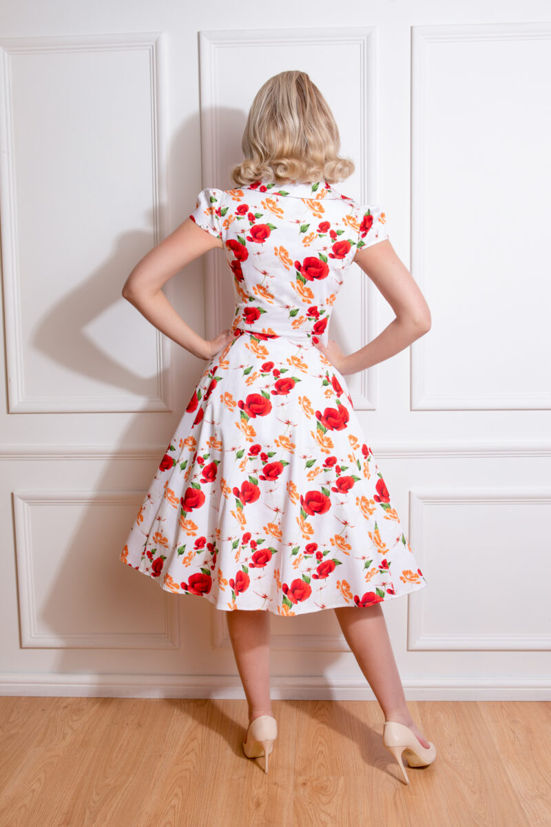 Robe corolle à fleurs Tracy - Hearts and Roses London