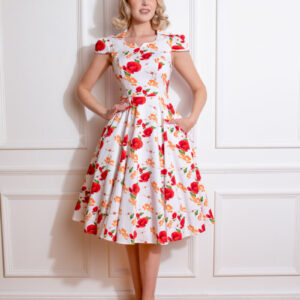 Robe corolle à fleurs Tracy - Hearts and Roses London