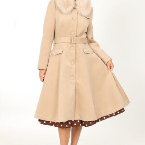 Manteau Trapèze Beige Matilda - Hearts and Roses