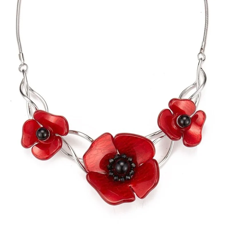 Collier coquelicot Kano - Belle Miss