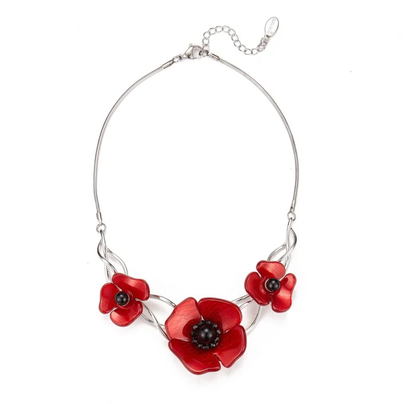 Collier coquelicot Kano - Belle Miss