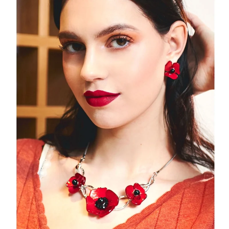 Collier coquelicot Kano - Belle Miss