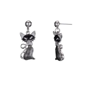 Boucles d'oreilles dorées Rania chat - Belle Miss