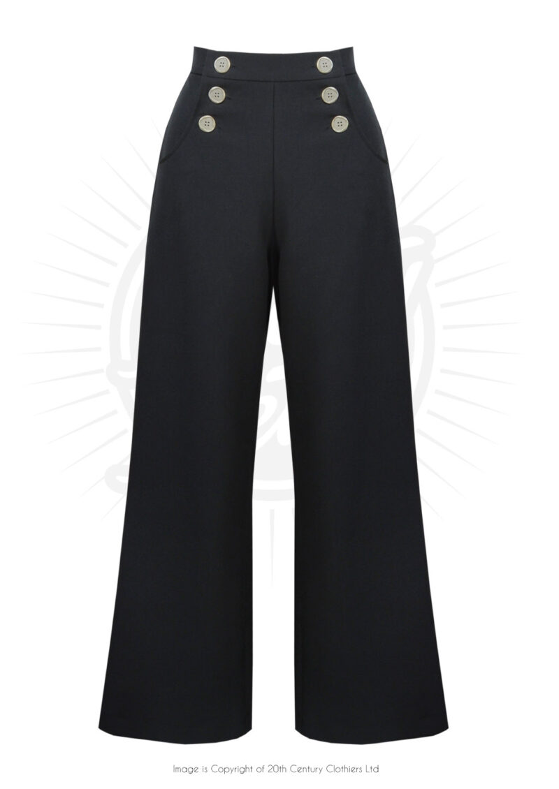 Pantalon de marin rétro Noir - Pretty Retro
