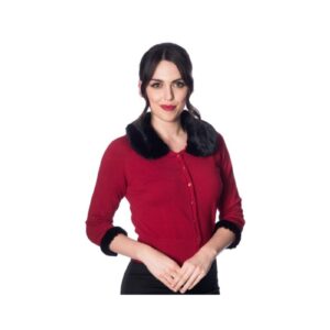 Cardigan Saphire en rouge – Banned Retro