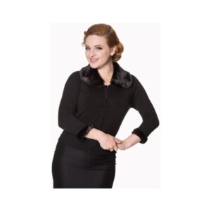 Cardigan Saphire en noir - Banned Retro